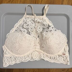 PINK VICTORIA’S SECRET Push Up White Lace Bralette